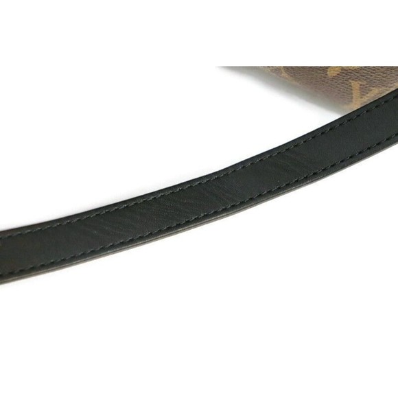 LOUIS VUITTON - Monogram Canvas Brown & Burgundy V TOTE MM Shoulder Bag - Picture 9 of 12